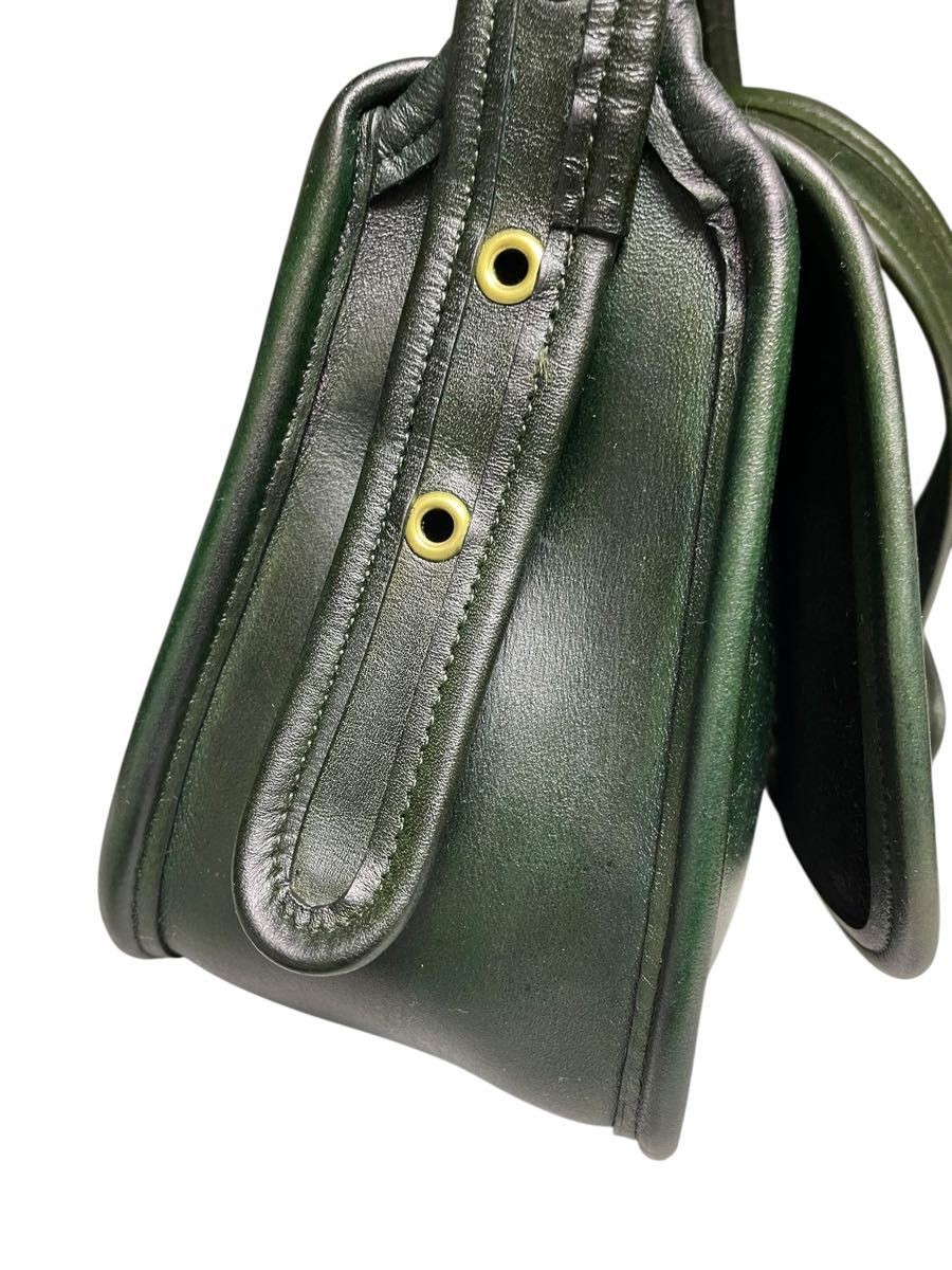 Old Coach Made In USA 9965 Shoulder Bag Green Turn Lock Vintage