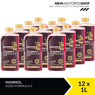 Mannol Agro Formula S API TC JASO FB 2-Takt-Motoröl 12x1 Liter = 12 Liter