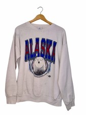 Vintage Alaska Polar Bear Sweatshirt XL 90s USA Crewneck Distressed