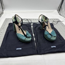 Authentic PRADA Blue Suede Size 36 / 6 USA FAIR CONDITION