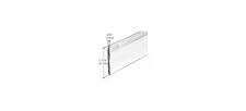 CRL M6229 36" Clear Heavy Gauge Shower Door Bottom Seal and Wipe