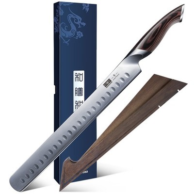 HOSHANHO 12'' Carving Slicing Knife Razor Sharp Brisket Knives for Meat Cutting