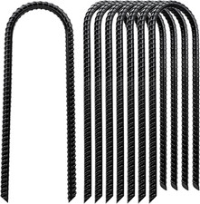 Trampoline Stakes High Wind - Heavy Duty 12 Inch U Shaped Ground Anchors - Galva