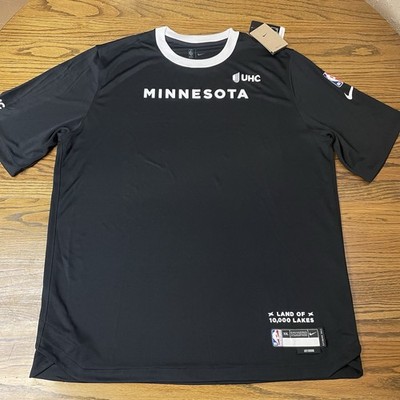 Timberwolves Nike NBA Team Issue Warmup Shirt Men s XXL Extreme Tall Black NEW