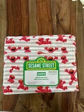NWT Sesame Street Elmo Queen Sheets Sheet Set 17" Deep Pocket 200 Thread count