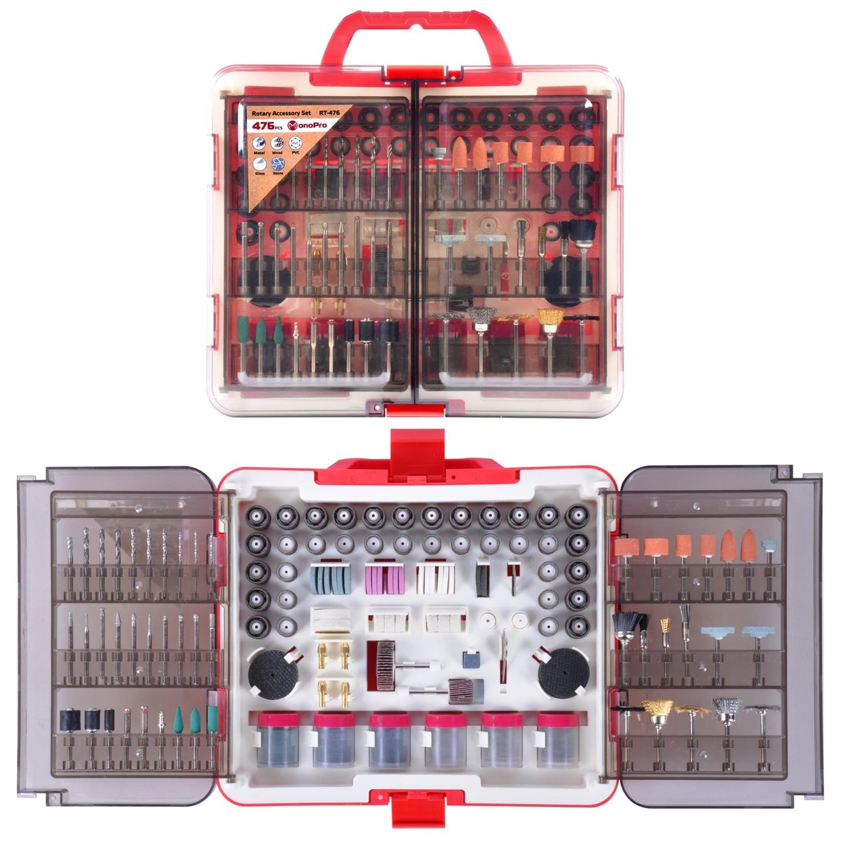 MonoPro 476 PCS Rotary Tool Accessories Kit, 1/8in Shank Rotary
