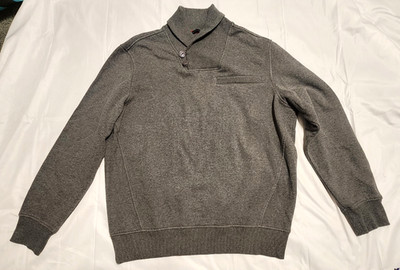 Sean John Shawl Collar Gray Sweater Men's Size Large
