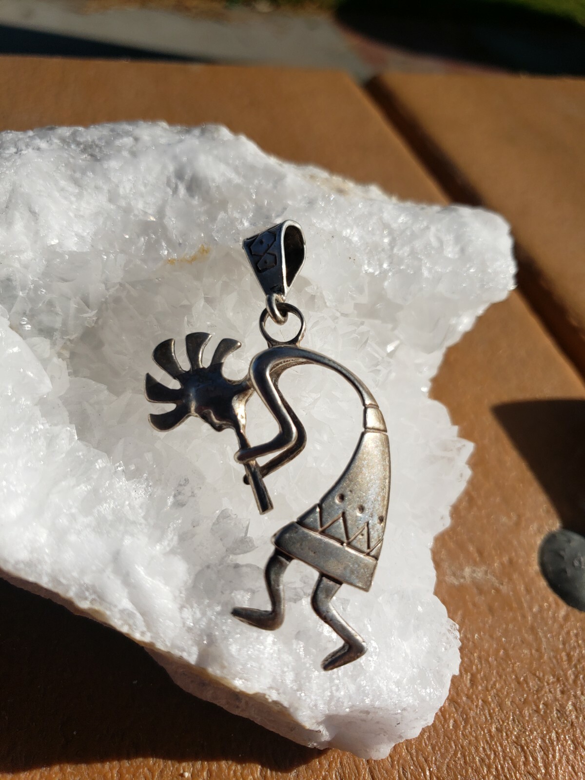 Large Kokopelli Navajo Native American Sterling Silve… Gem