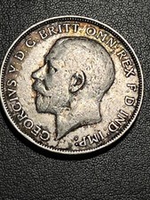 Great Britain Florin 1919  .925 Silver  George V in Very Fine