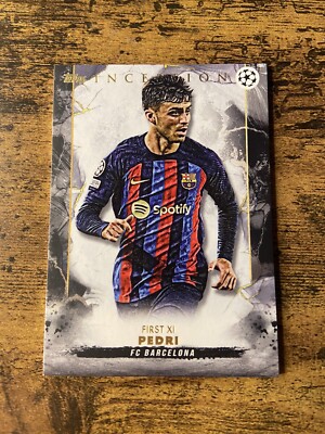 2022-23 Topps Inception UEFA Club Competitions First XI Pedri FC Barcelona