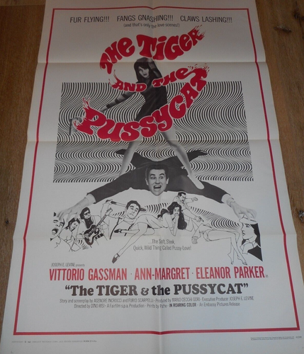 Original 1967 Filmplakat THE TIGER & THE PUSSYCAT Ann-Margret Eleanor Parker