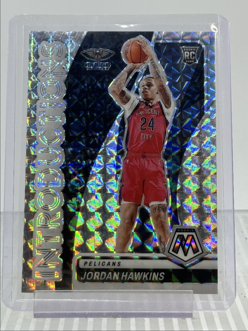 JORDAN HAWKINS 2023-24 MOSAIC SILVER PRIZM INTRODUCTIONS ROOKIE RC Q2045