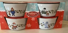 Rudolph the Red-Nosed Reindeer Bumble Snowman Set Of 4 Baking Ramekins  NIP