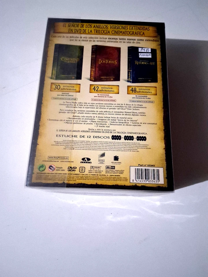 DVD "EL SEÑOR DE LOS ANILLOS TRILOGIA" AUTOGRAFO SIGNED AUTOGRAPH ELIJAH WOOD 12 - Imagen 4 de 4
