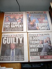 Lot 4 New York Post & Daily News Newspapers -- Donald Trump Shot & Guilty 7/24+ Lot 4 New York Post & Daily News Newspapers -- Donald Trump Shot & Guilty 7/24+