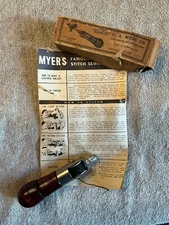 Vintage C.A. Myers Lock Stitch Sewing Awl for Leather w/Box, Instructions