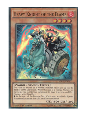 1st Ed Heavy Knight Of The Flame Super Rare WSUP-EN047 Yugioh Mint 1st Ed Heavy Knight Of The Flame Super Rare WSUP-EN047 Yugioh Mint