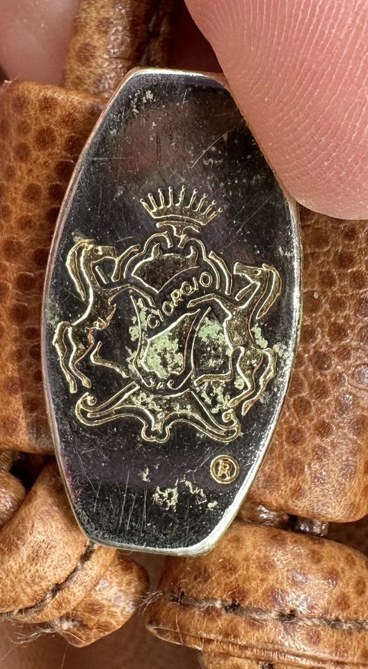 Vintage Giorgio Beverly Hills Brown Leather Satchel Handbag Purse Crossbody Bag - Image 2 of 4