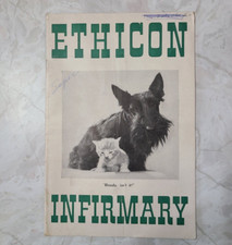 1954 Ethicon Suture Laboratories Ethicon Infirmary Catgut Booklet Cute Animals
