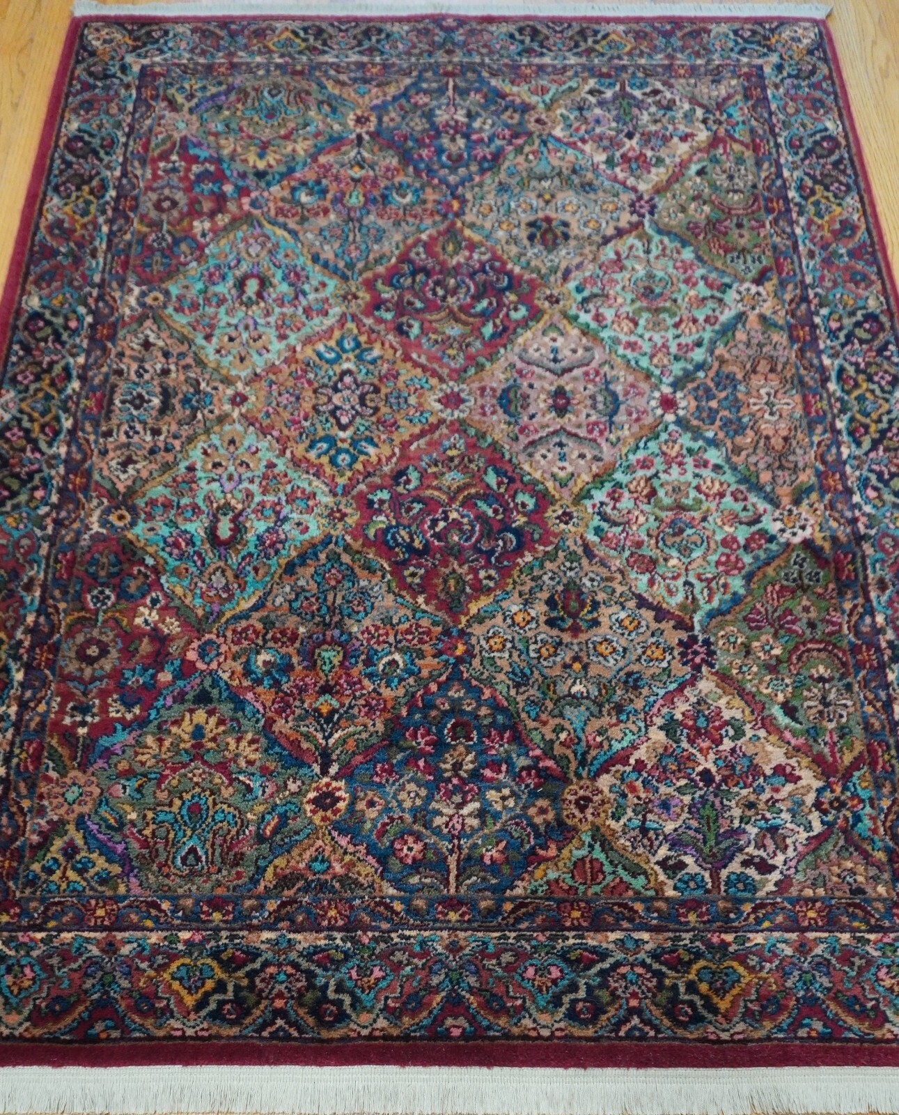 Authentic Karastan 717 Multicolor Panel Kirman Wool American Area Rug 4
