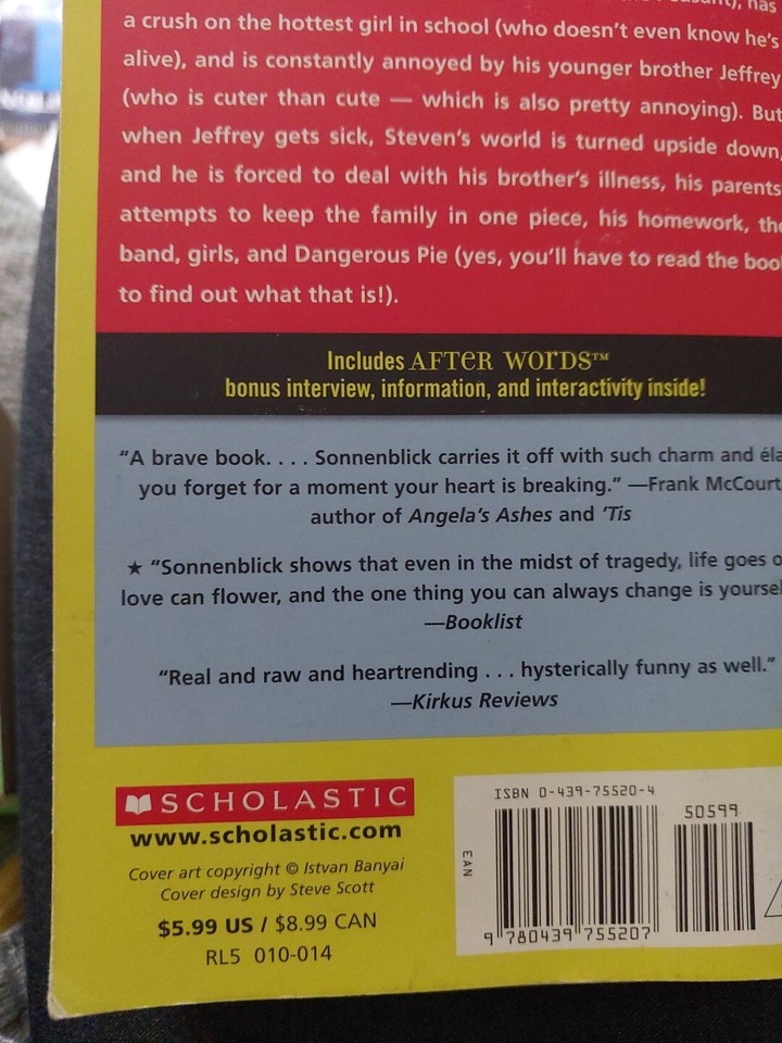 Drums, Girls and Dangerous Pie by Jordan Sonnenblick Paperback 2010