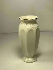 Lenox Small Porcelain Embossed Maple Leaves Bud Vase 5 in.
