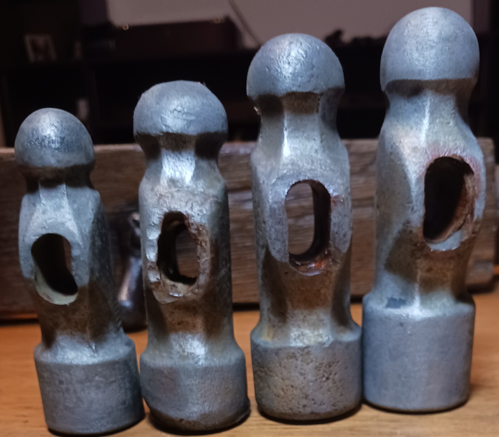 Lot Of 4 Ball Peen Hammer Heads Old Vintage Tool Lot Of 4 Different Sizes eBay