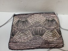 Vintage La Regale Beaded Evening Bag Zippered Clutch Purse