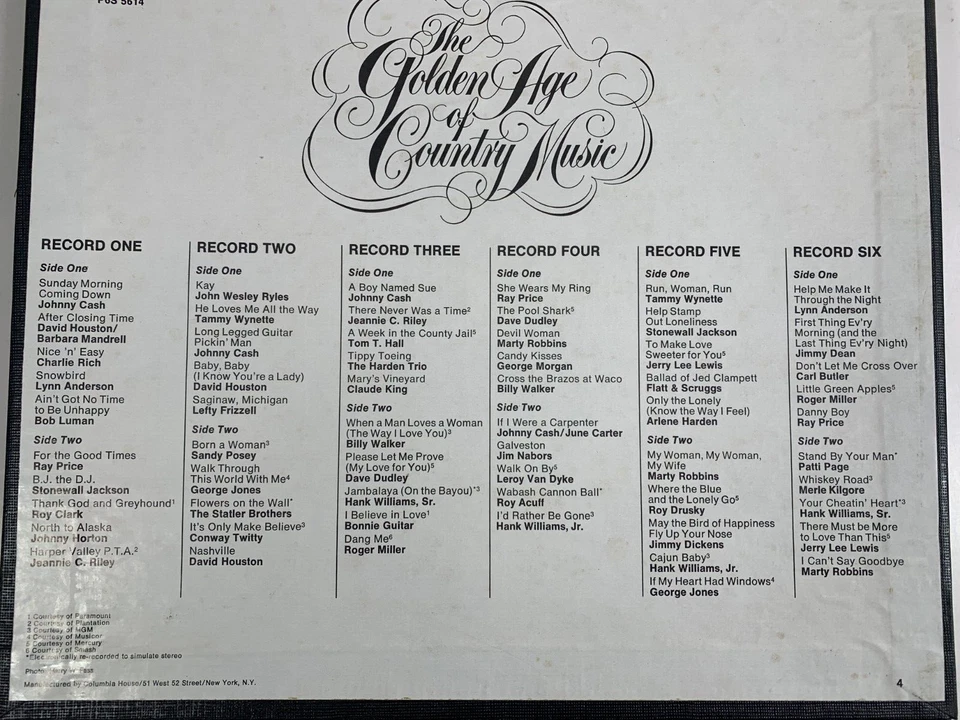 Columbia House P6S 5614 The Golden Age Of Country Music 6 LP Box Set - Image 2 of 4