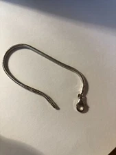 Sterling Silver Bracelet Famous Maker Charm Bracelet 7 1/2" Made in Italy