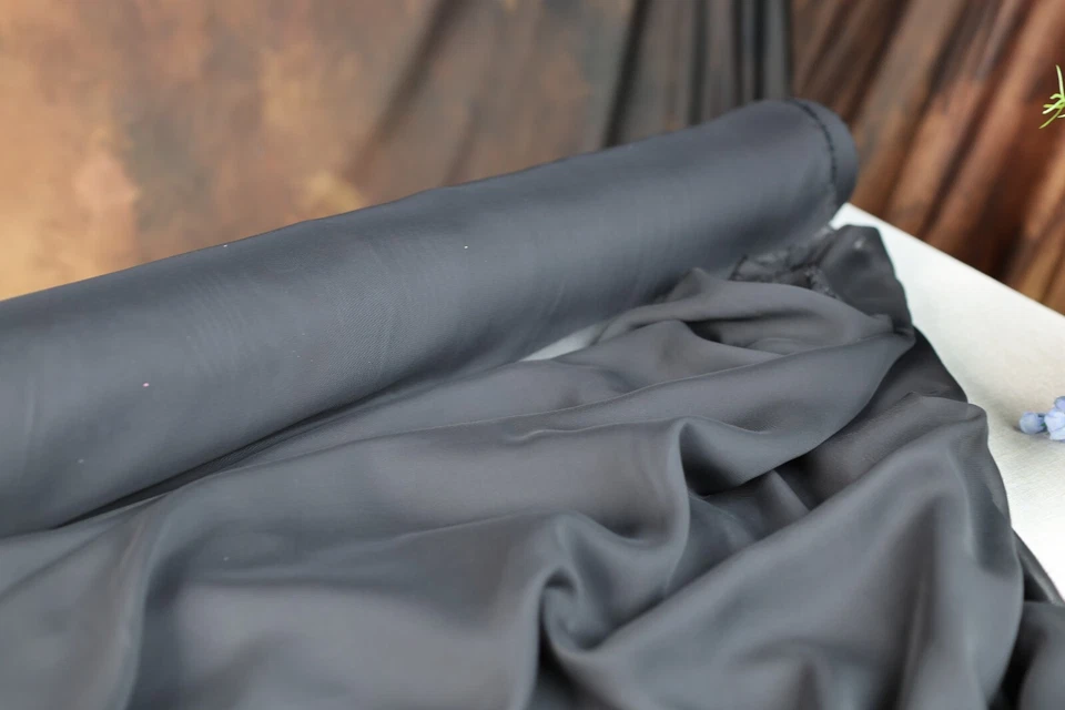 Black Hi Multi Chiffon Fabric - 60" Wide Sheer Fabric Soft and Matte 1115-K - Image 4 of 4