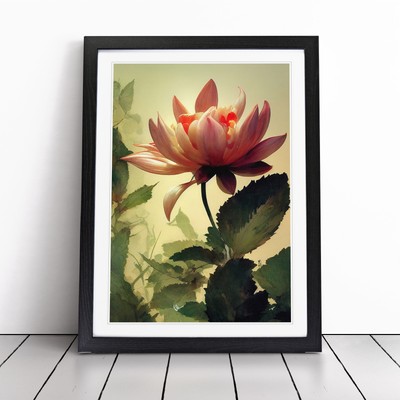 Üppige Blume Wandbild Kunstdruck gerahmt Leinwand Bild Poster Deko Wohnzimmer