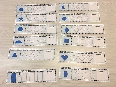 Shapes - Learning Kit - Trace & Write - Laminated dry erase cards