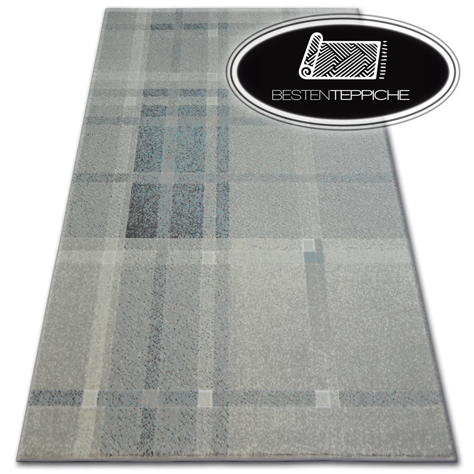Tapis Moderne Gris Rectangulaire ACRYL Laine & Viscose « PATARA » Abstrait - Photo 1/1