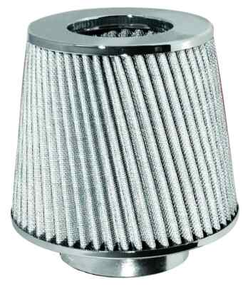 Silber Universal Auto Motor Ansaug Kit Luftfilter offen Trichter Kegel & Adapter