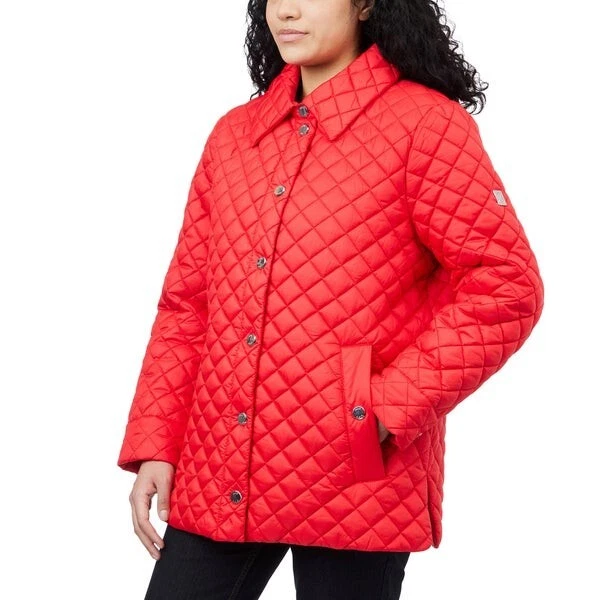 Anne Klein Quilted Red Coat Size XXL - Image 3 of 4