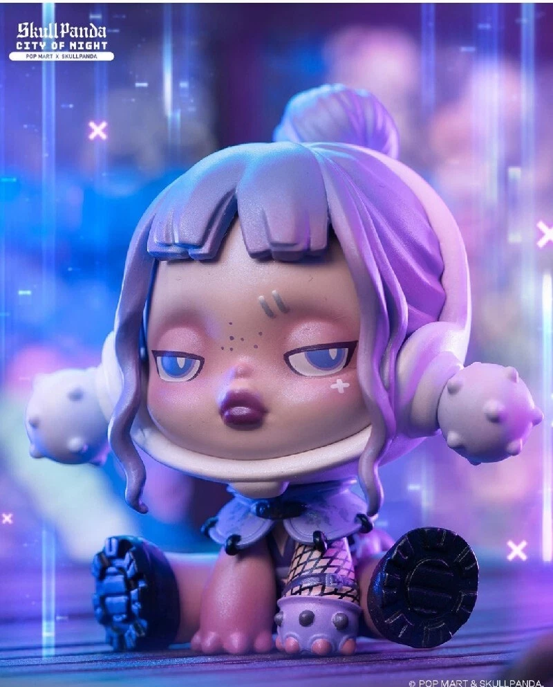 POP MART x SKULLPANDA City of Night Series NAUGHTY BODYGUARD🌙💜💀Vinyl Fig NEW