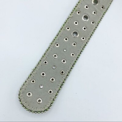 Lime Green Suede Western Belt w/Crystals and Rivets Sz Sm | eBay display picture 1