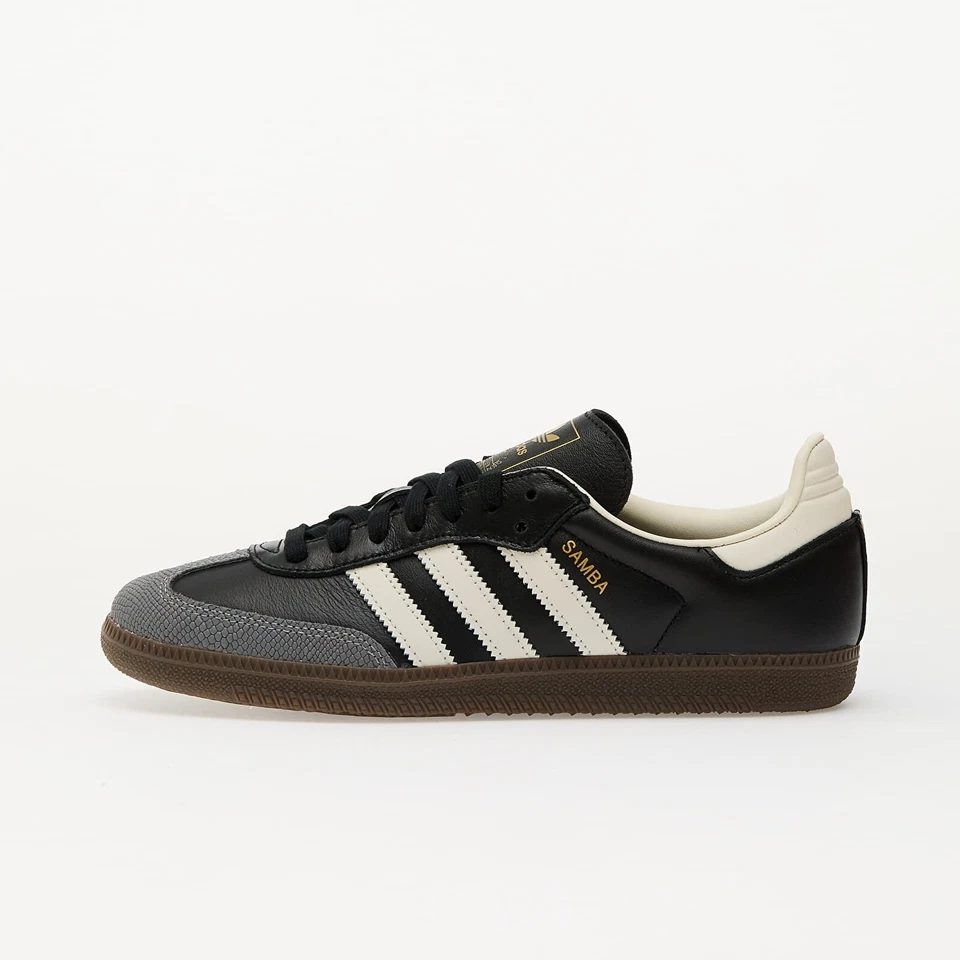 W Adidas Originales Samba OG Negro Blanco Dorado JR8165 WMNS Zapatos Tenis Foto 2 de 4