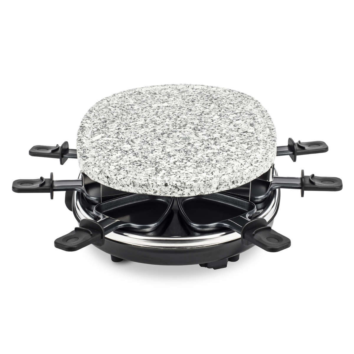 H.Koenig RP85 Raclette-Gerät Tisch-Grill 900 Watt Heißer Stein für 8 Personen