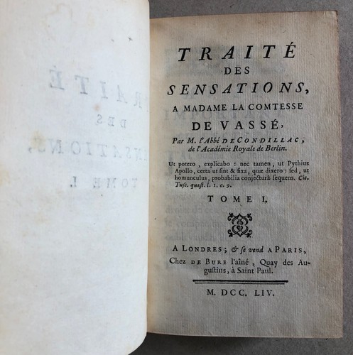 Condillac — Traité des sensations — é.o. — reliure aux armes — de Bure — 1754. - Picture 4 of 10