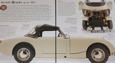 Austin Healey Sprite Car Picture Out of Print Spec Article Sheet Wall Art 