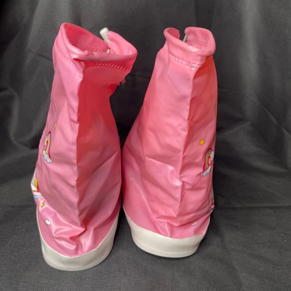NUEVO SIN ETIQUETAS Botas de Lluvia Unicornio Rosa para Niñas Zapatos Talla XL Foto 3 de 4