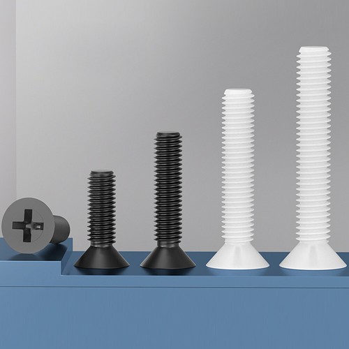 Nylon Phillips Machine Screws Countersunk Flat Head Bolts M2 M2.5 M3 M4 M5 M6 M8 - Picture 14 of 15