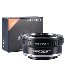 K&F Concept adapter for Nikon F mount lens to Canon EOS M camera M1 M2 M3 M5