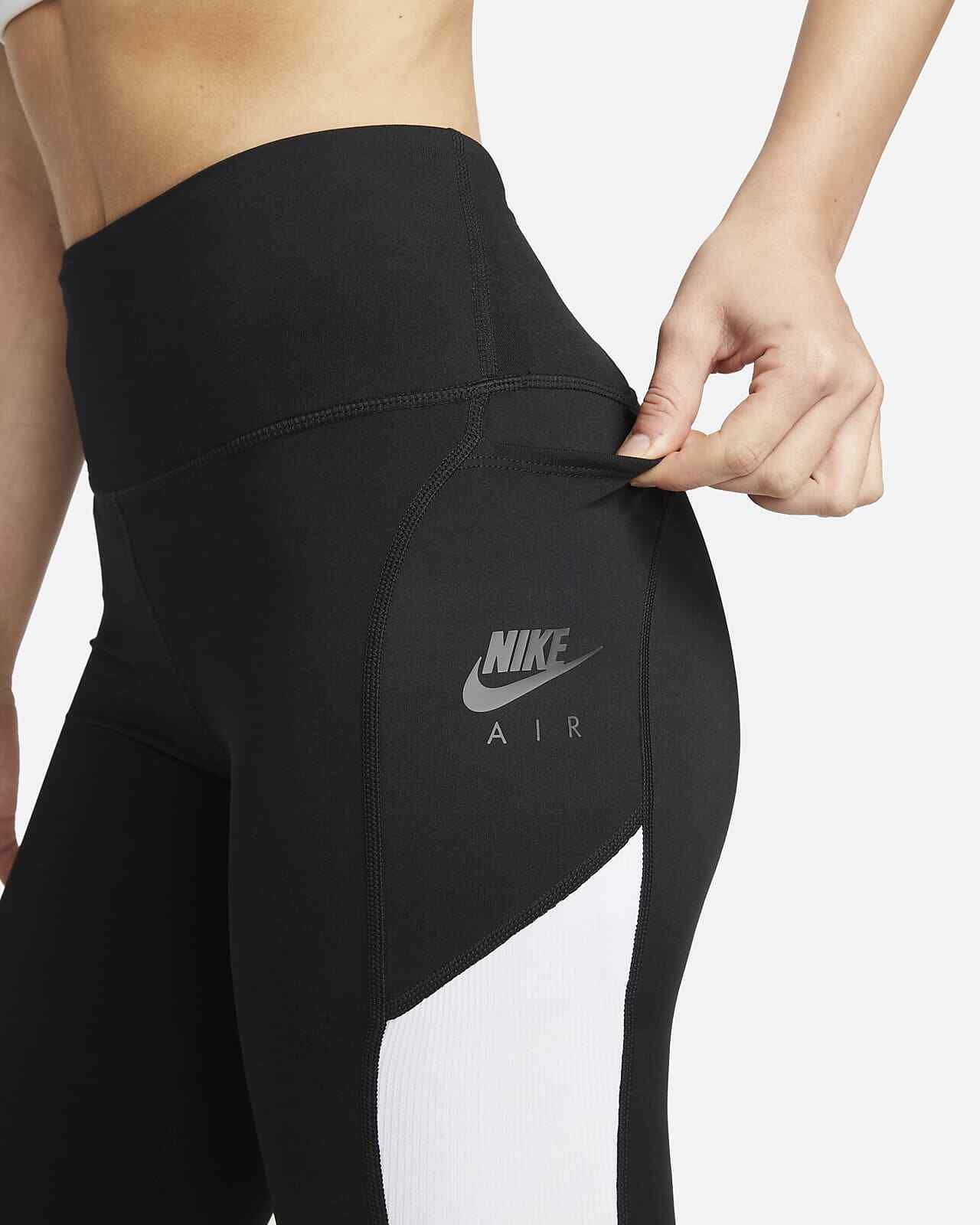 Caius spor karakter Women&#039;s Nike Air Dri-FIT 7/8-Length High-Waisted Pocket Running  Leggings M Black | eBay