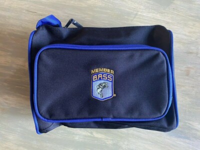 bassmaster magazine free tackle bag NEW IN BAG!! BASS Member Blue & Black Soft Side Tackle Zip Up Bag  Embroidered