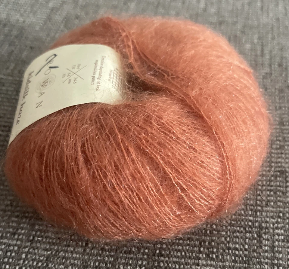 Difícil de Encontrar Nuevo Rowan Kidsilk Haze Mohair Silk, 230 yardas 25 g Ladrillo Italia Lote 282 Naranja Foto 2 de 4