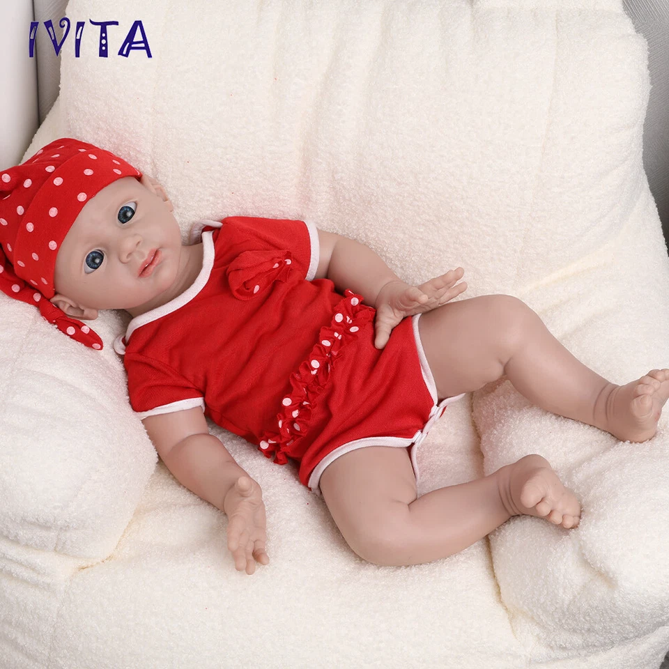 IVITA 20'' Puppen Silikon Rebornpuppen Mädchen Silicone Doll - Bild 4 von 4