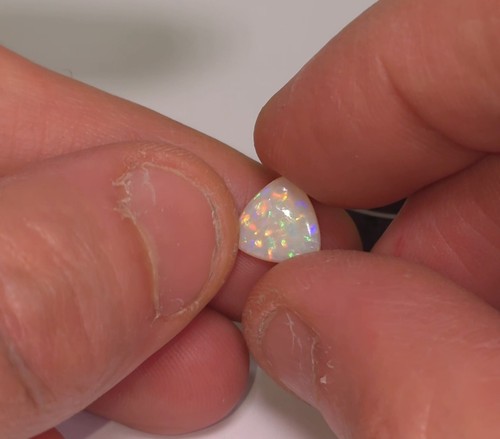 Coober Pedy opal, 10mm. 1.65ct. Very rare Asteria pattern. Stunning opal - Picture 7 of 7